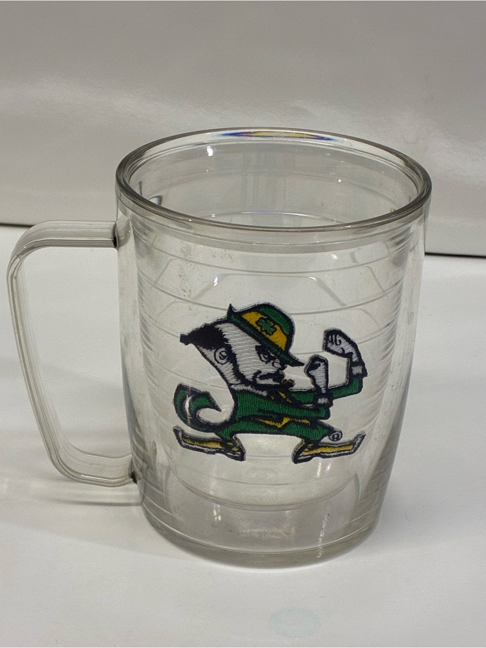 tervis Clear Acrylic Mug with Green and Gold Mascot